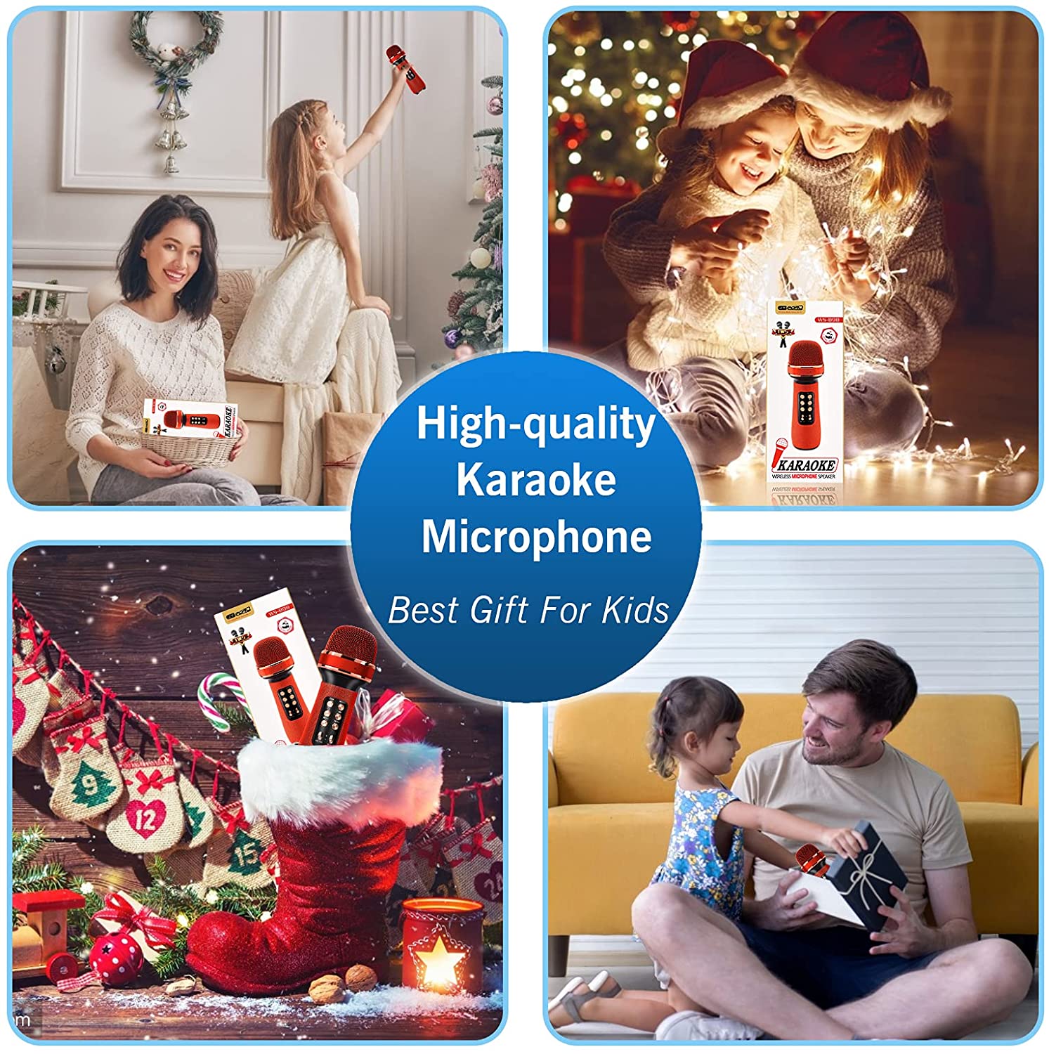 Microphone karaoké sans fil Bluetooth, 7 en 1, Portable, haut-parleur, pour fête à domicile, pour tous les Smartphones
