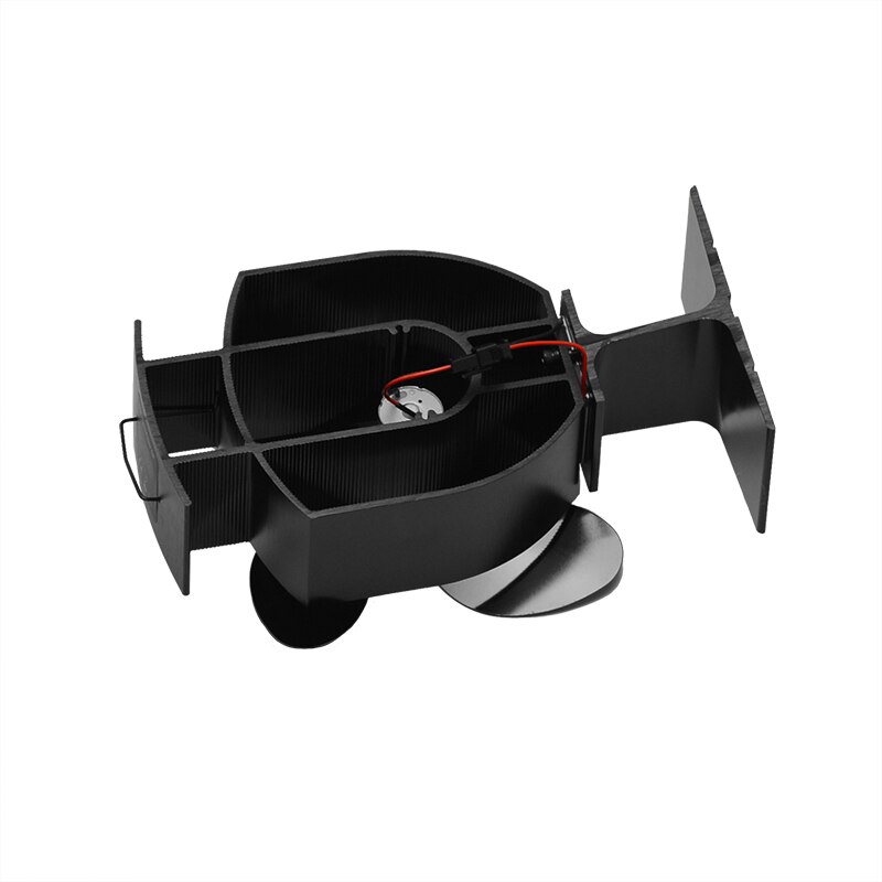 ventilateur de cheminée Distribution de chaleur efficace cheminée 4 pales poêle à bois à bûches alimenté par la chaleur eco-fan silencieux maison noir poêle ventilateur