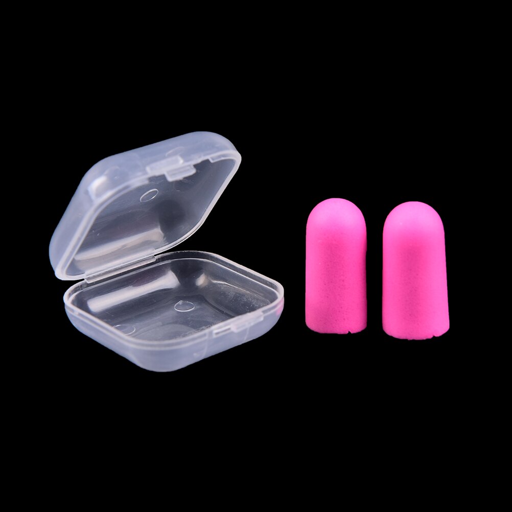 2PCS/1Pair Box-packed Comfort Earplugs Noise Reduction Silicone Soft Ear Plugs Swimming Silicone Earplugs Protective For Sleep: A pink