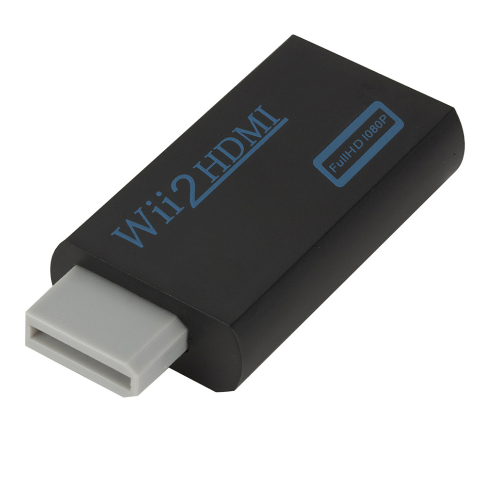 Adaptateur Wii vers HDMI Résolution Full HD 1080p 1 Unité, Convertisseur pour Écran de PC ou de Télévision Haute Définition, Prise Audio de 3,5 mm, Compatible Wii2HDMI