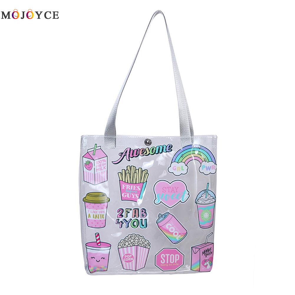 transparent PVC Frauen Handtaschen Große Kapazität Wasserdichte Schulter Tasche Weibliche Reise Strand Schwimmen Totes Nette Lagerung Tasche: Stil drei