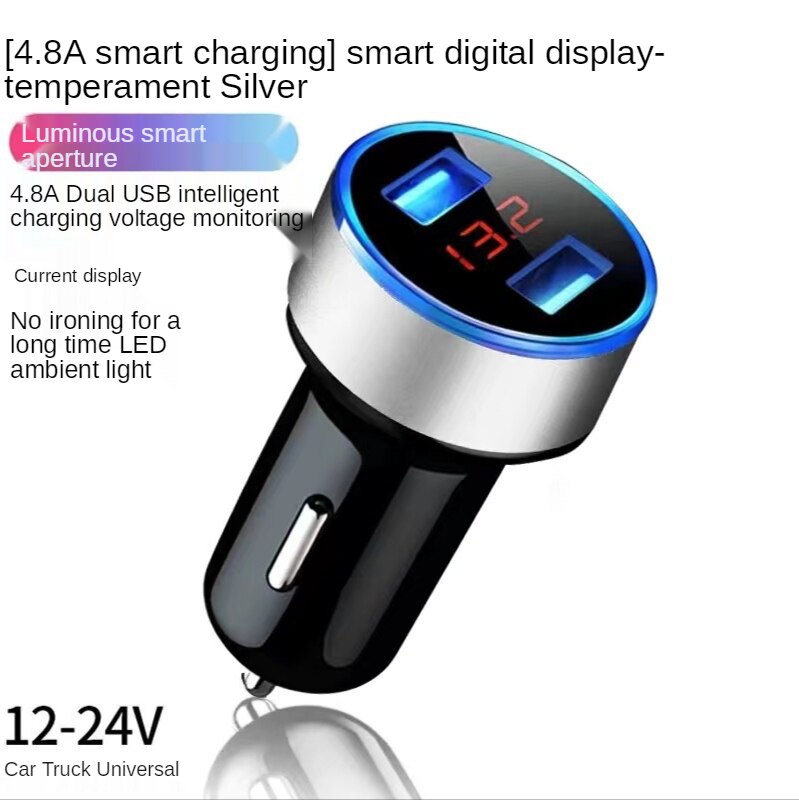 Auto Lader Snel Opladen Een Met Twee Sigarettenaansteker Auto Mobiele Telefoon Oplader Conversie Plug Autolader Flash Lading: 8