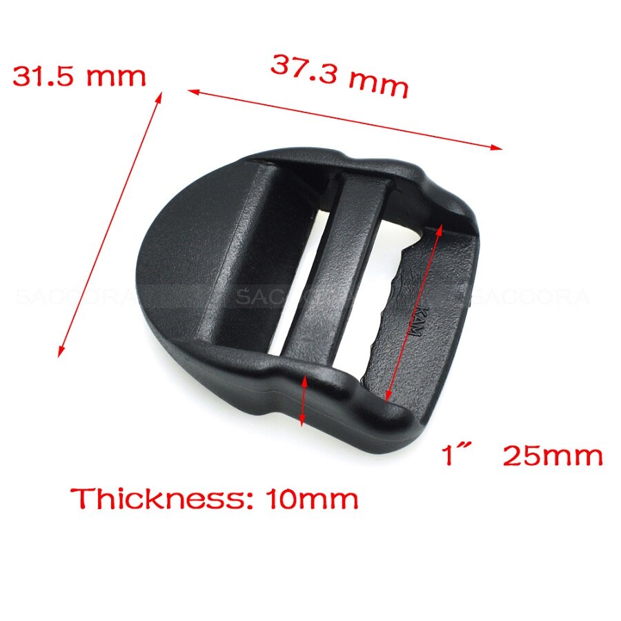 1pcs 15mm 20mm 25mm 30mm 38mm Ladder Lock Slider Plastic Buckles Backpack Straps For Student bag Travelling bag: Webbing Size 25mm