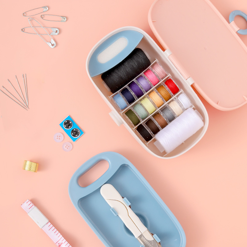 Button portable sewing box Large Sewing Box Set Household Portable Tool Sewing Thread Multi-function Sewing Kit