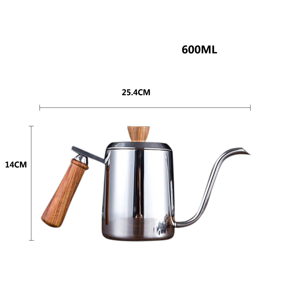 350ML 600 ML Gooseneck Coffee Pots Stainless Steel Pour Over Coffee Kettle Hand Drip Tea Pot Office Coffeeware16#5%