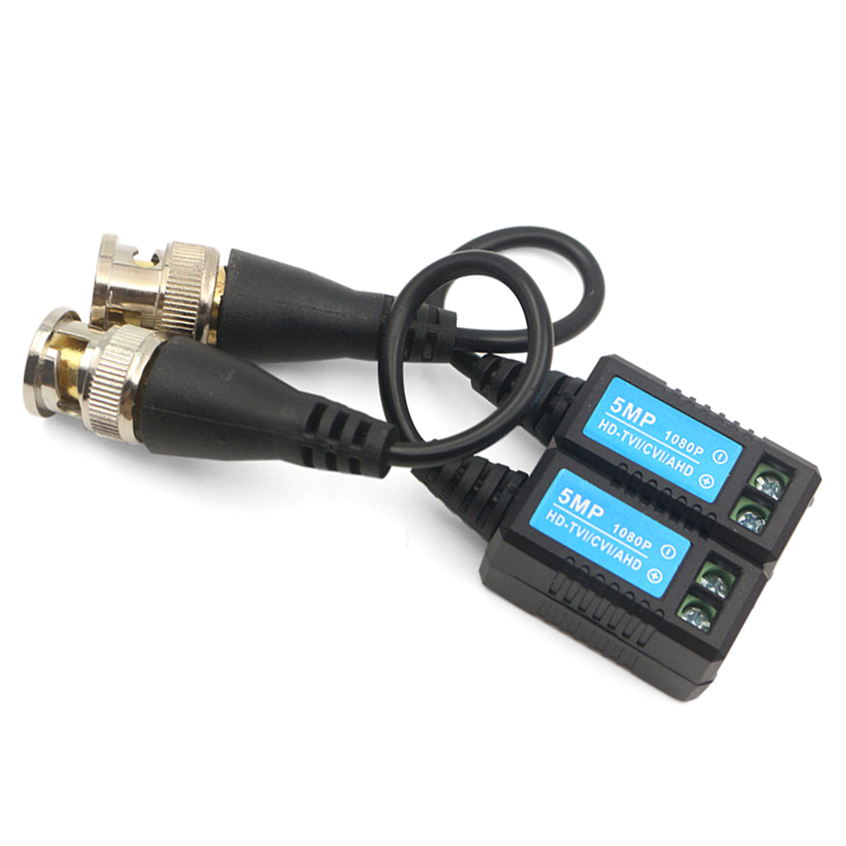 1Pair HD 1080P Video Balun Twisted Pair Transmitter Connecter for Camera HD-TVI/CVI/AHD