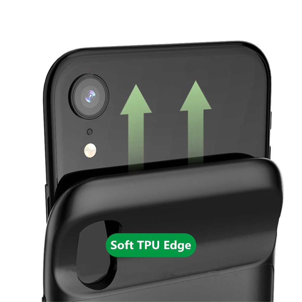 NTSPACE 5000mAh Liquid Silicone Shockproof Battery Charger Cases For iPhone XR Power Bank Charging Case External Battery Case