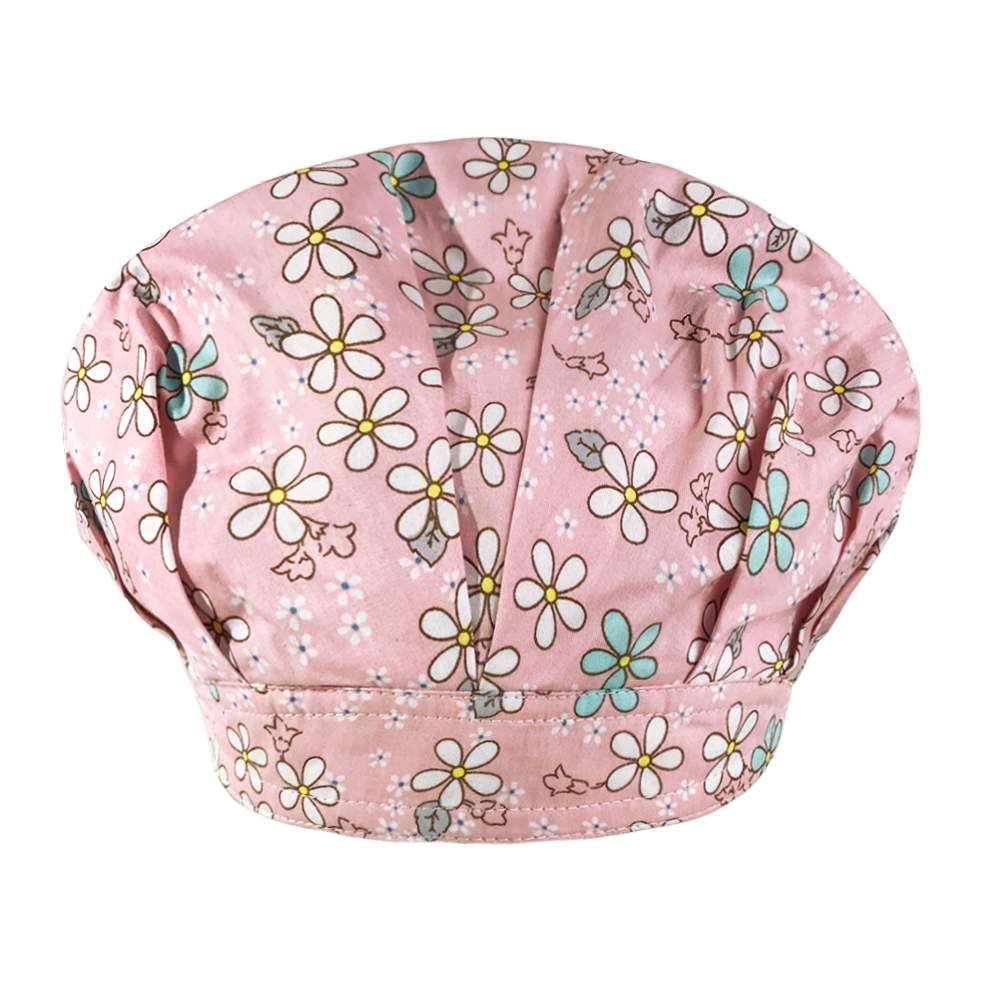 Bloem Print Hoed Mode Spa Pak Uniform Accessoires Werk Cap Verstelbare Frosted Hoed Lange Haar Dames Werk Hoed: 32009