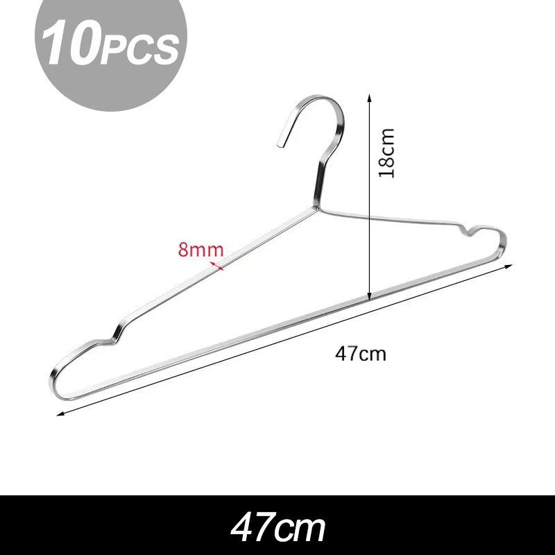 5/10 st klädhängare i rostfritt stål, 40/42/45/47cm stora galgar för vuxna, torkställningar för klänningar, t-shirts, kappor, tröjor: Djupblå