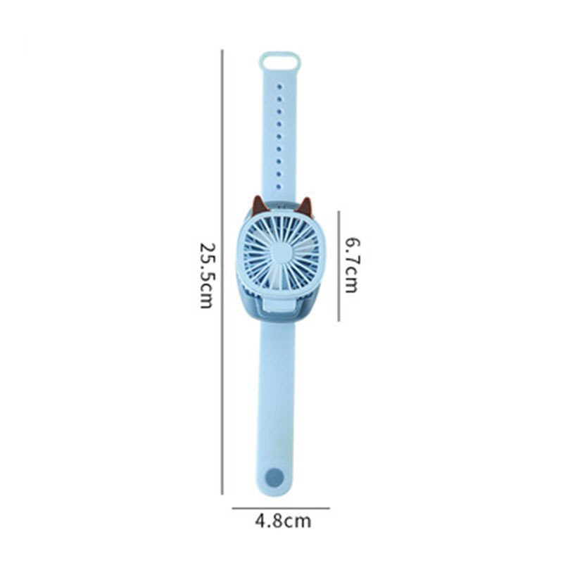 Portable Watch Fan USB Mini Personal Air Cooling Fan Wrist Watch Fan 360 Degree Rotation Fan Ventilador: C