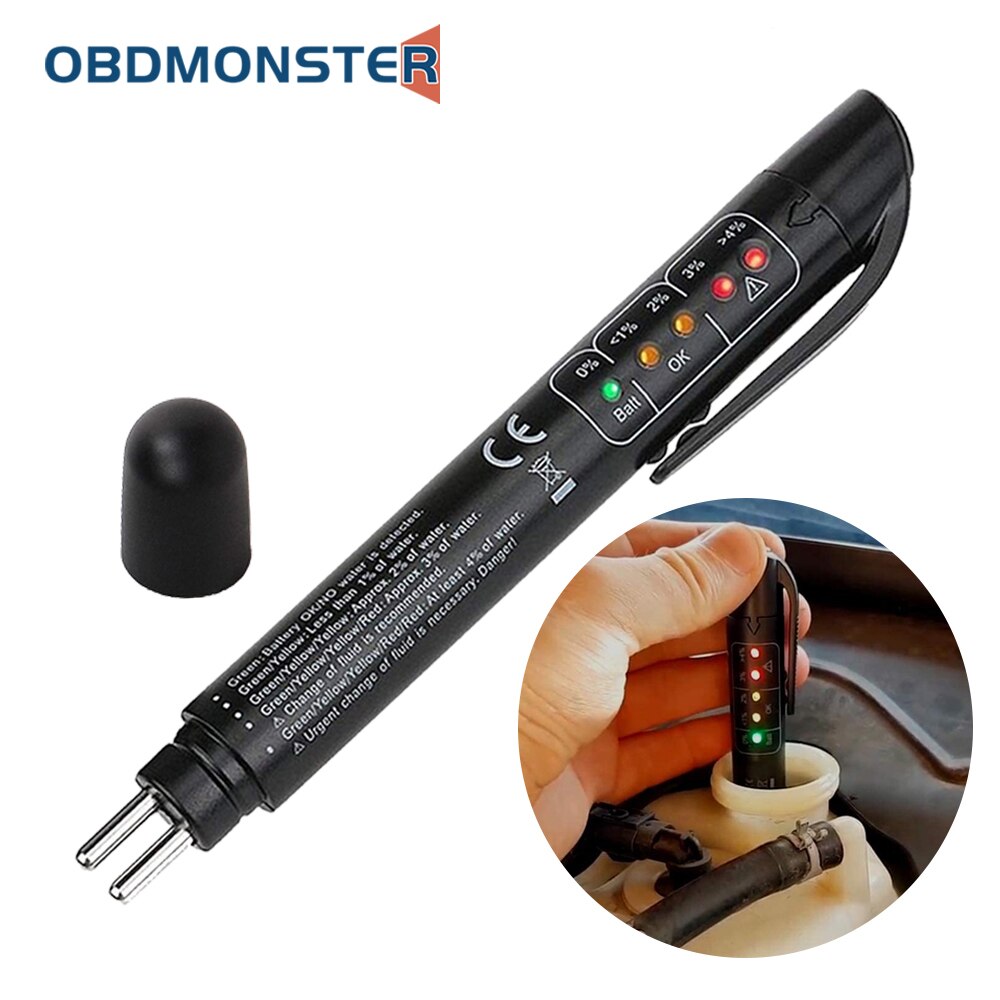 Universal Brake Fluid Tester Pen Style Car Diagnostic Tools Fit for DOT 4.0 DOT 5.1 Oil Testing