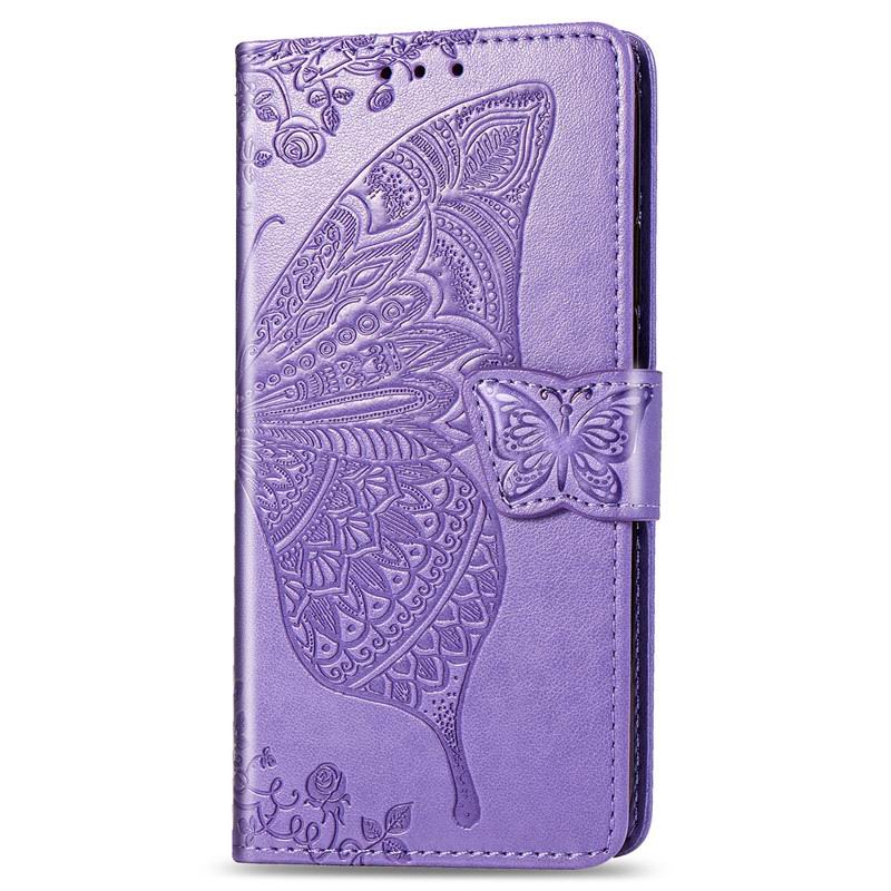 Voor Samsung Galaxy A12 Coque Wallet Leather Flip Case Op Voor Samsung A12 Een 12 A125F SM-A125F Cover 6.5 "3D Vlinder Fundas Etui: Lavender
