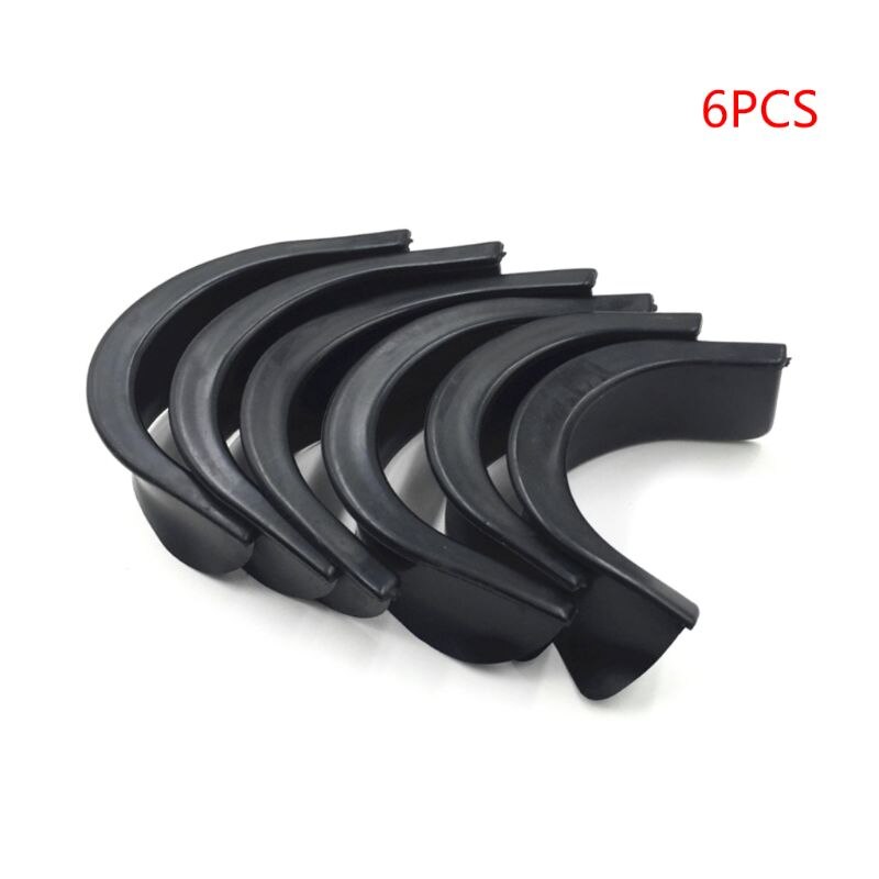 6Pcs/Set Pool Table Billiard Pocket Hole Black Rubber Liners 4 Corner 2 Side Corner Lining Snooker Replacement Accessories for B