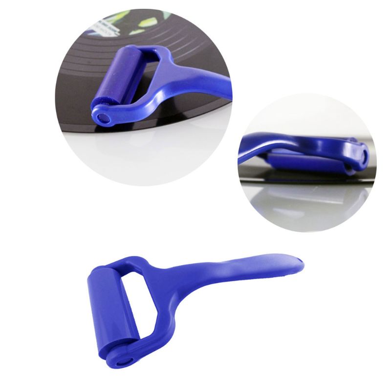 Blue Reusable Vinyl Record Cleaner Anti-Static Silicone Easy Cleaning Roller LP Clean Device Tools Accessories