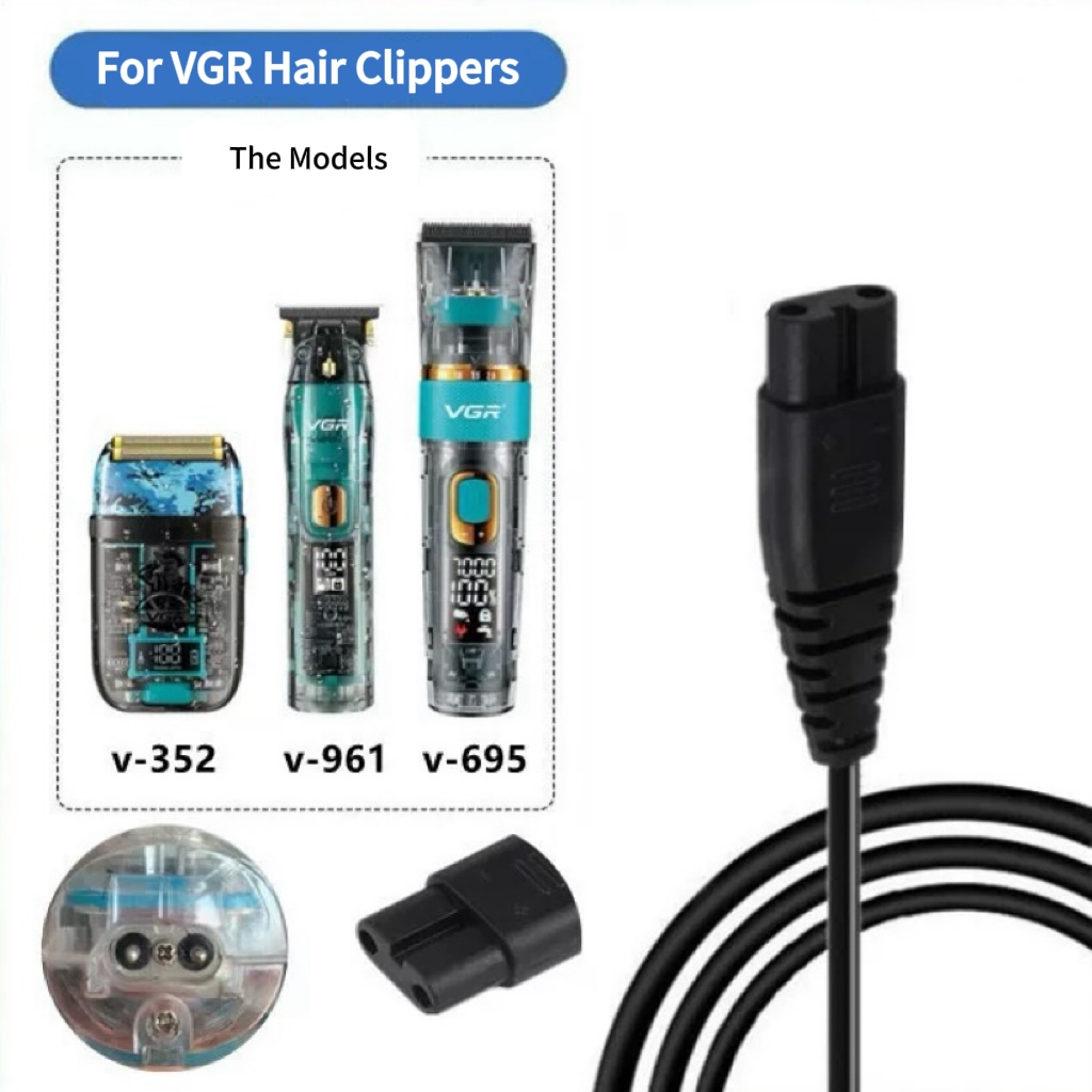 Cable de carga USB para VGR V-675/695/961/335/653/951/371/956/052/070/275 Cable de alimentación para cortadora de pelo