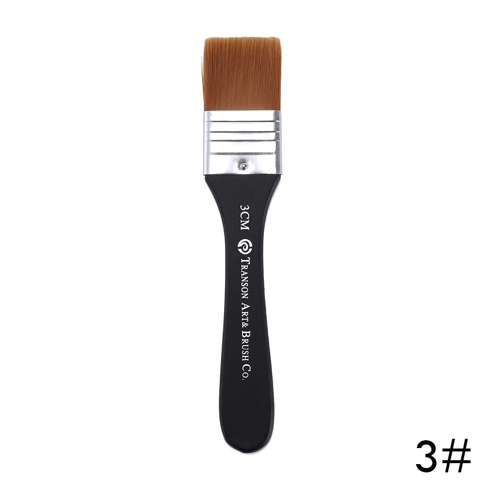 1pc nylon hår oljemaling pensel 7 modeller akvarell stor kunstner tegning pensel penn kunst gjør-det-selv tilbehør trehåndtak verktøy: 3