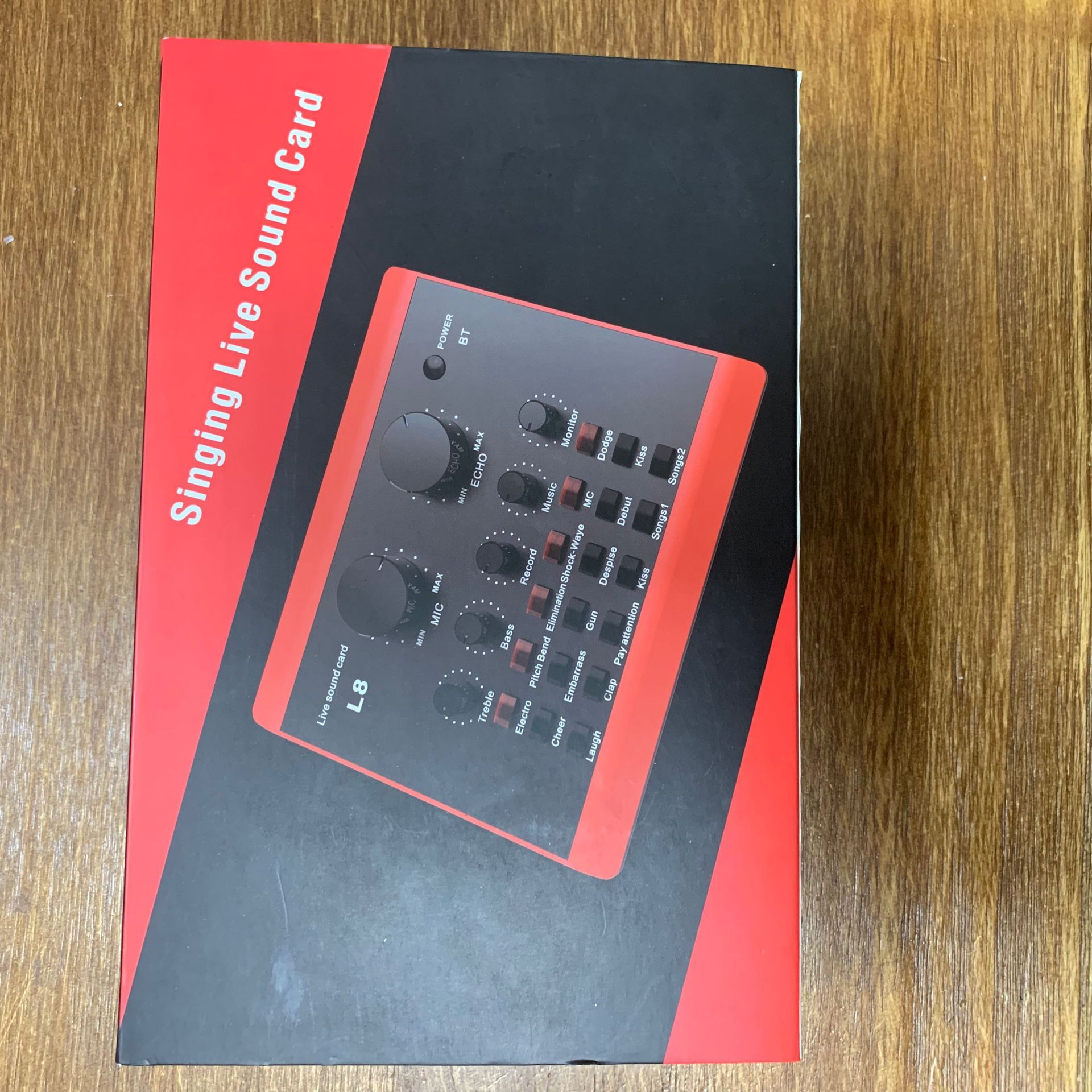 V8/L8 Sound Card Audio Interface USB Live Broadcast Microphone Sound Card bluetooth for PC Mobile Phones Singing Recording: L8