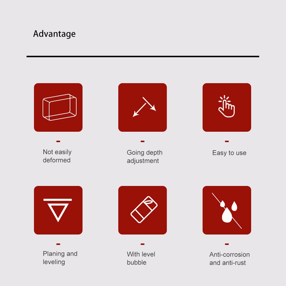 Mini Chamfer Plane Set for Wood Portable Adjustable Wood Trimmer with Level-meter & Chamfer Woodcraft Tools Kit 15*5*2cm J8