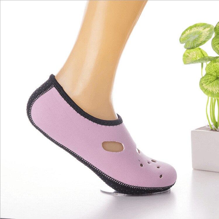 Sapatos de praia secagem rápida antiderrapante meias de mergulho piscina surf snorkeling meias nadadeiras nadadeiras água esporte sapatos: Rosa