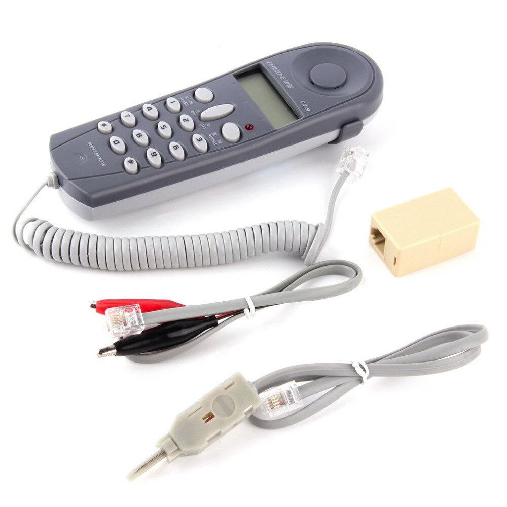 Telefon telefon butt tester lineman værktøj netværk kabel sæt enhed  c019 kontroller for telefonlinje fejl