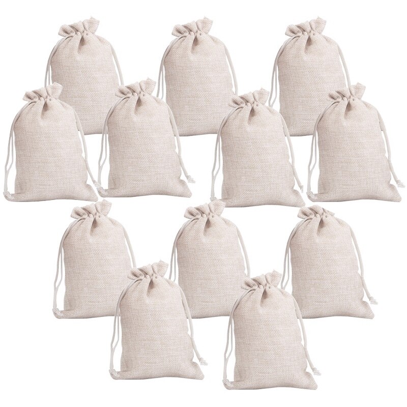 12Pcs Small Cotton Drawstring Bags Reusable Muslin Cloth Candy Favor Bag Jewelry Pouches for Wedding DIY Craft Soaps Herbs: Default Title