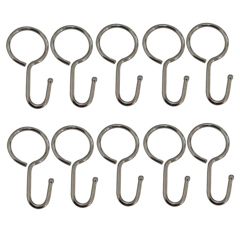 Anneaux pour rideaux avec crochets, accessoires pour rideaux, 100 pièces