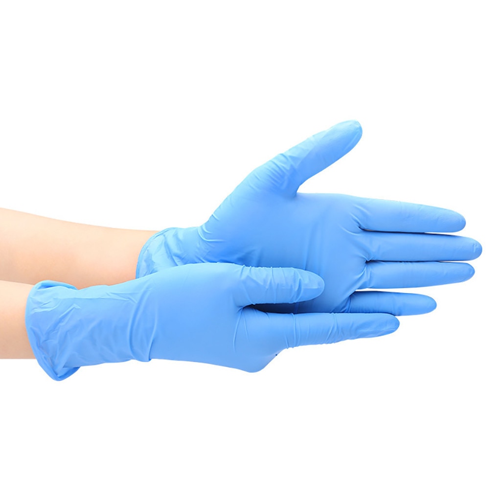10 pièces en caoutchouc confortable jetable mécanicien gants en Nitrile gants d'examen cuisine Service alimentaire gants de nettoyage de sécurité