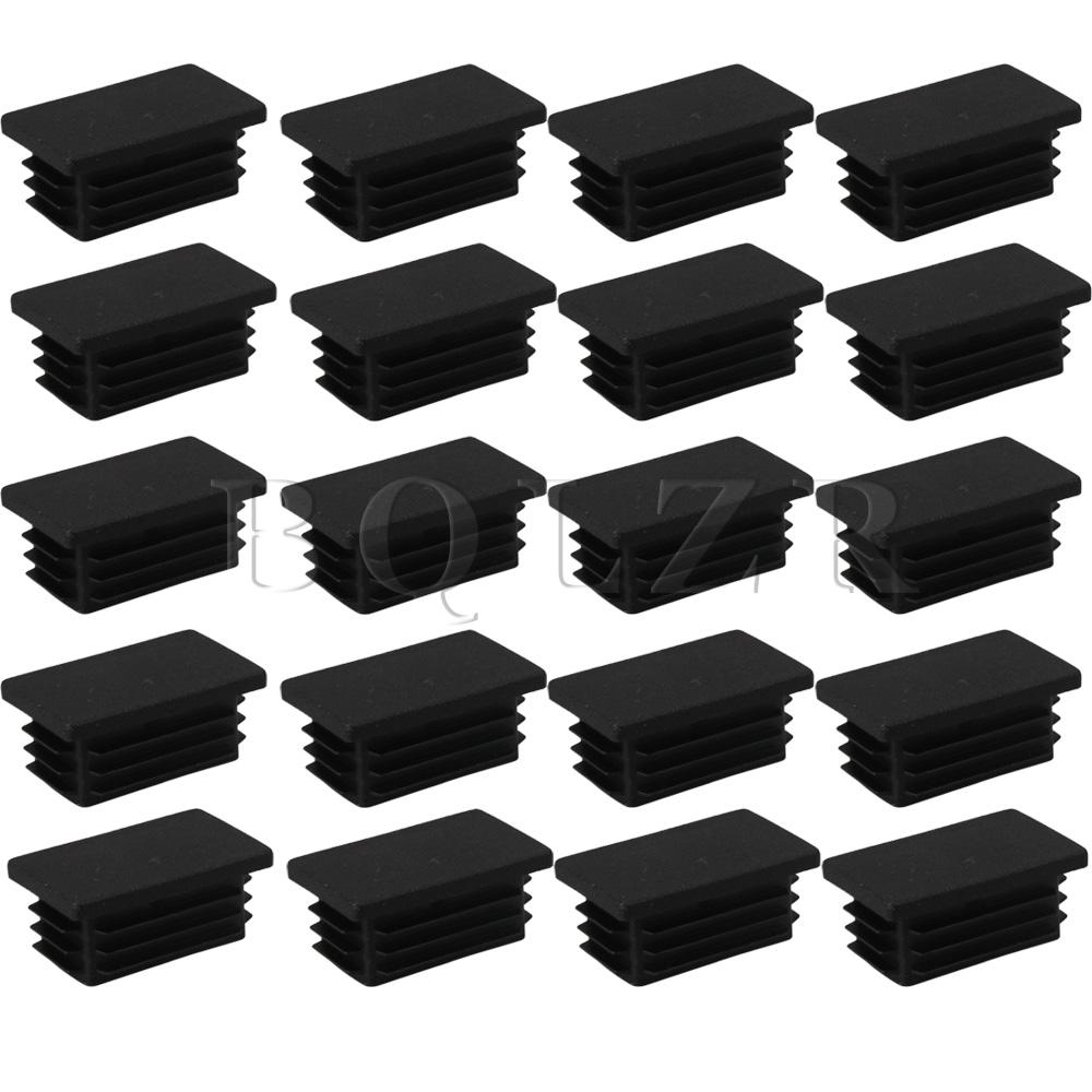 BQLZR 20 x Square Plastic Plug End Cap for Furniture Leg Protector 3x2x1.5cm: 4 x2.5x1.7cm