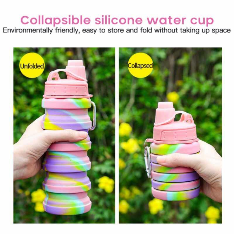 Silicone Travel Cup Telescopische Inklapbare Drinken Thee Cup Intrekbare Opvouwbare Waterfles Outdoor Sport Tour Camping Fles