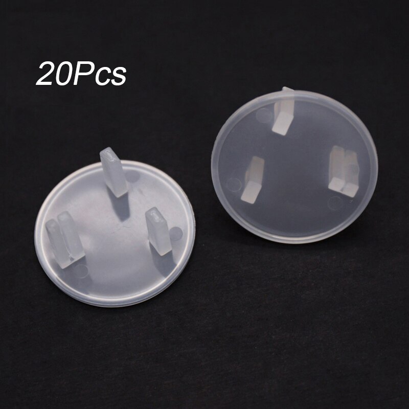 UK Energie Steckdose Netz Stecker Abdeckung Baby Art Sicherheit Schutz Anti Elektrische Schock Art Stecker Schutz Abdeckung Kappen: 20Stck transparent