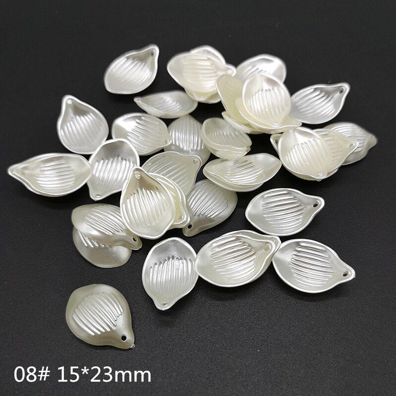 20pcs Jewelry Accessories Acrylic Beads Ivory Pearl Beads Loose Hole Beads Jewelry Accessories Beads Jewelry Making DIY: 08