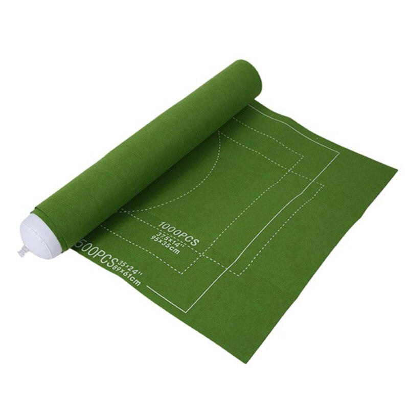 Jigsaw Rolling Opslag Mat Pad Vilt Green Puzzel Saver Organizer Deken Past Tot 1500 Stuks