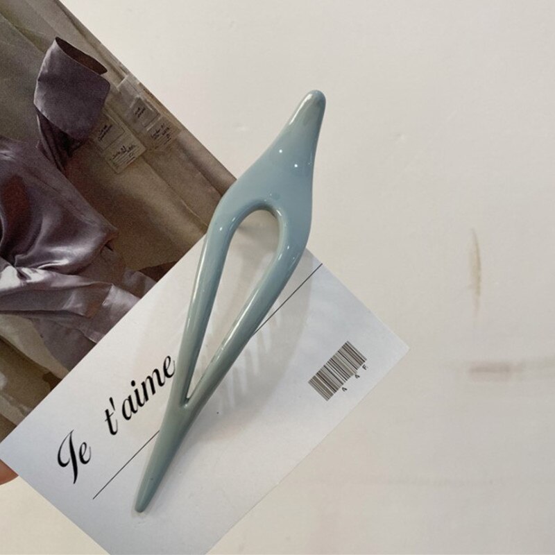 Clip Mode Druipen Kleur Voor Clip Grote Plastic Haarspeld Morandi Originele Koreaanse: blue