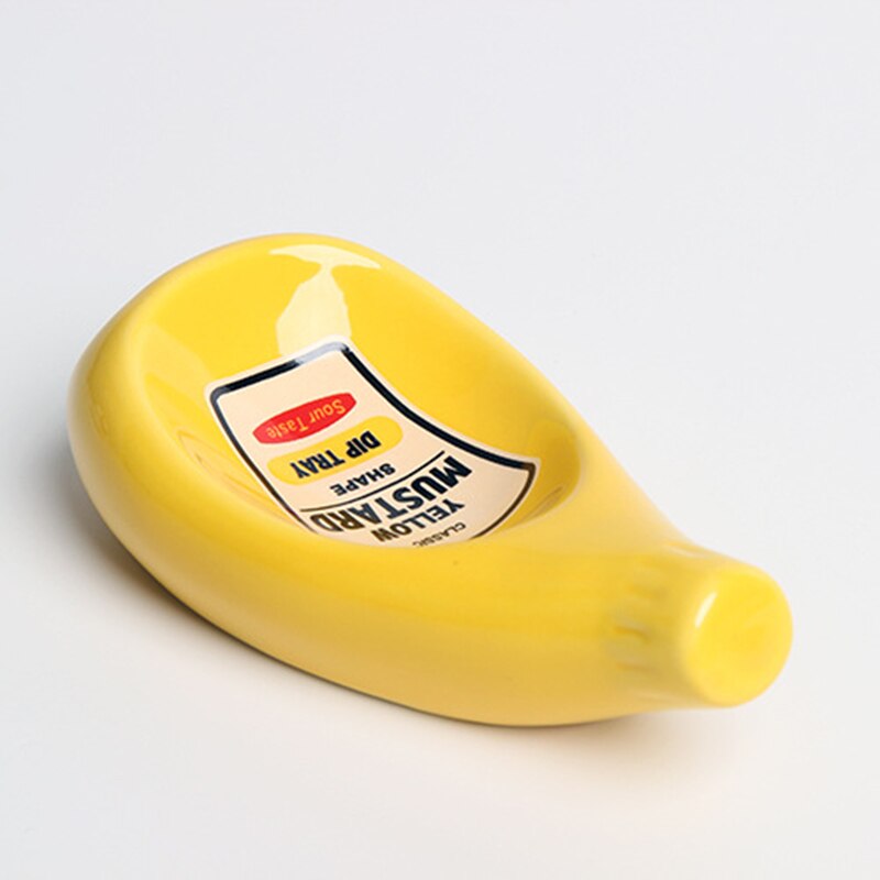 Plate Ceramic Extruded Tomato Sauce Bottle Shape Soy Sauce Dish Mustard Dish Dish Plate Dinner Plates Ceramic plate: 2 S