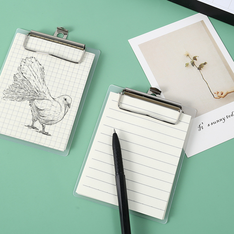 50sheets Mini Clipboard Notepads Sticky Note Multi-function Folder Board with Memo Pad for School Stationery Office Supplies