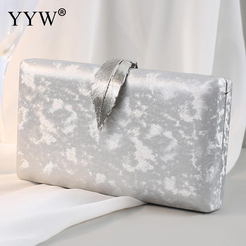 Clutch Bag Christmas Evening Bags For Women Chain Shoulder Bag Female Party Wedding Clutches Purse sac a main: silver