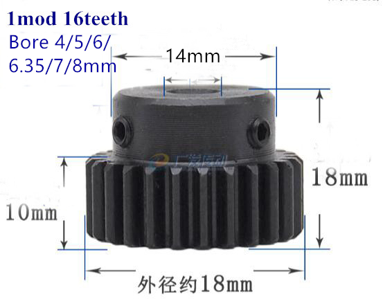 3Pcs/lot 1Mod 1 Modulus High Precision Gear Rack steel 10*10*1000mm + 3Pcs 1M 17teeth pinion 15tooth pinion 16tooth pinion