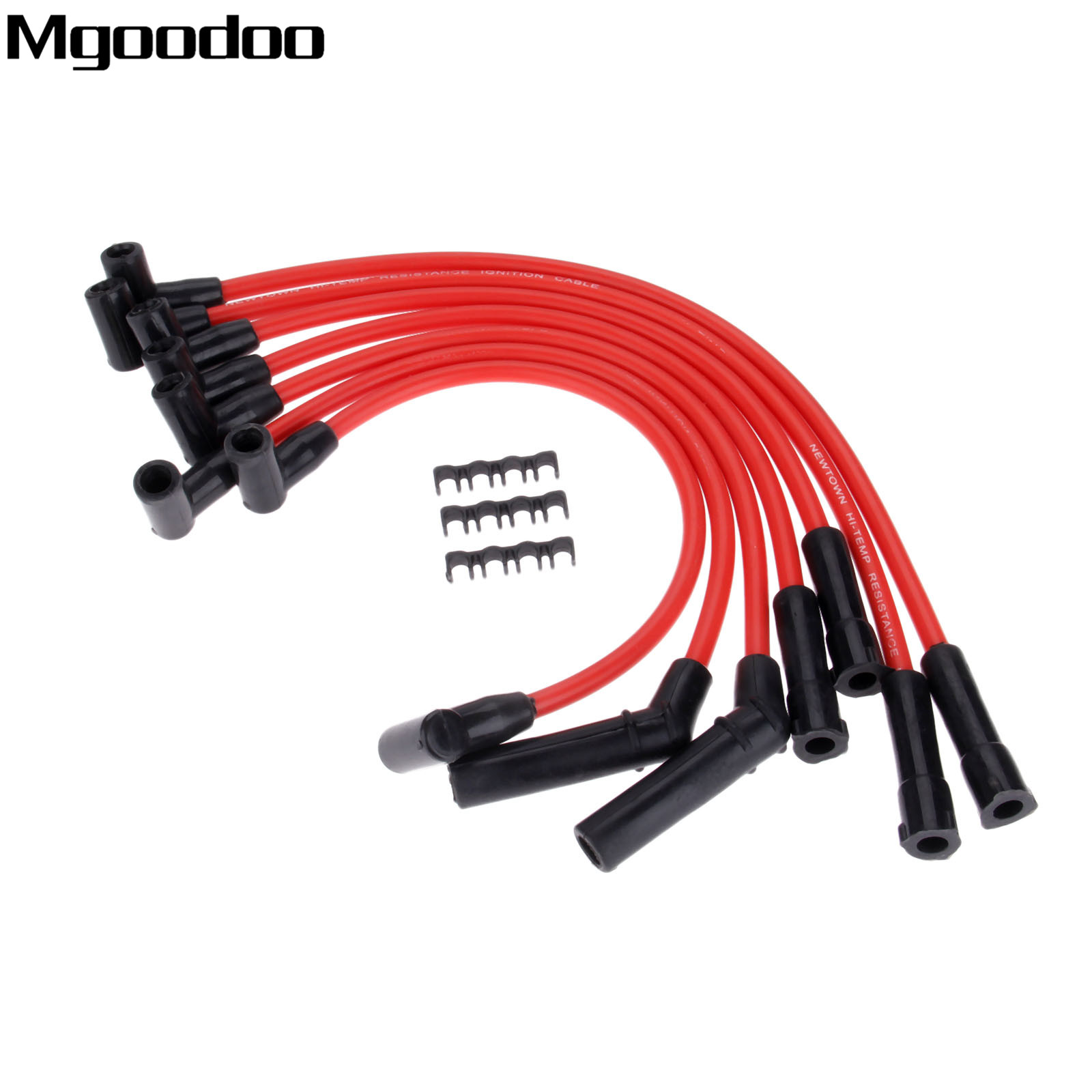 Cable de ignición para bujías de 8,5mm, Clips de ajuste para Jeep Grand Cherokee Wagoneer Cherokee Briarwood Wrangler Comanche, 8 Uds.