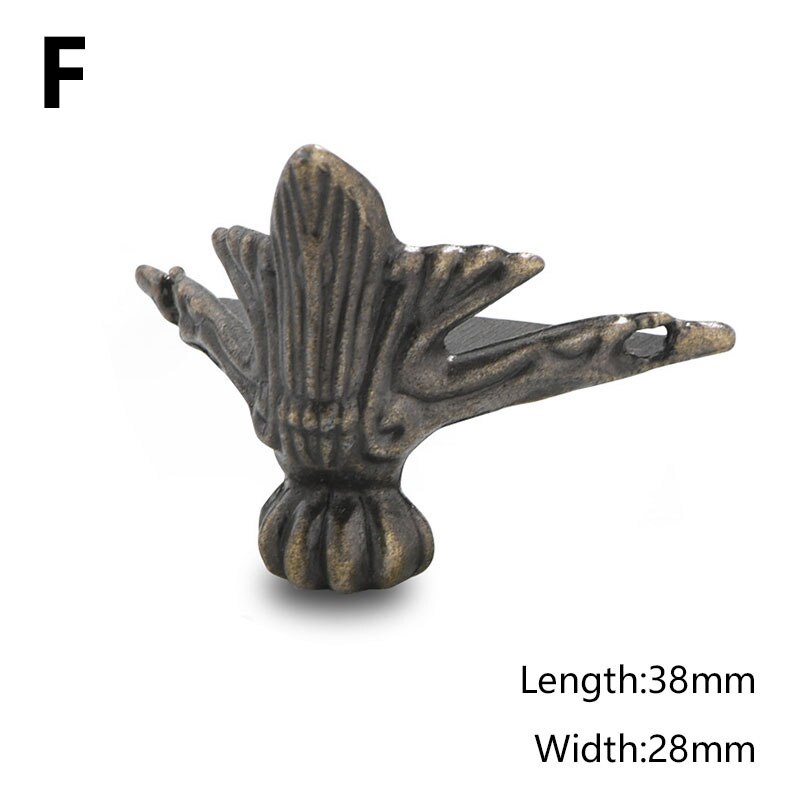 Antique Corner Protector Box Wood Case Decorative Feet Leg Corner Bracket Furniture Hardware Feet Leg Corner: F