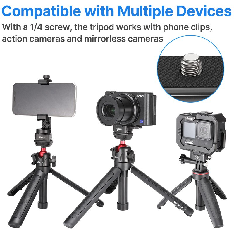 Ulanzi-sistema de liberação rápida da beija-bird, tripé com cabeça de bola dslr para gopro, braço mágico, kit de interruptor rápido, acessório realse, placa