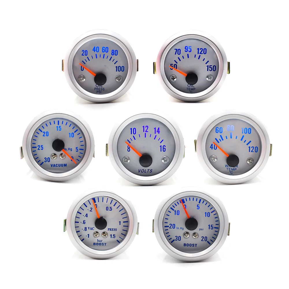 GAUGE 2 "52mm LED Auto Refit Auto Pointer Boost/Watertemperatuur/Olie Temp/Olie druk/Toerenteller/Volt/Vacuümmeter Meter