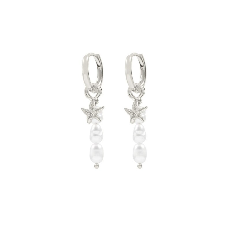 Ohrringe mit seesternanhänger aus römischer perle, 925 sterling silber hochzeitsschmuck ohrringe accessoires oorbellen