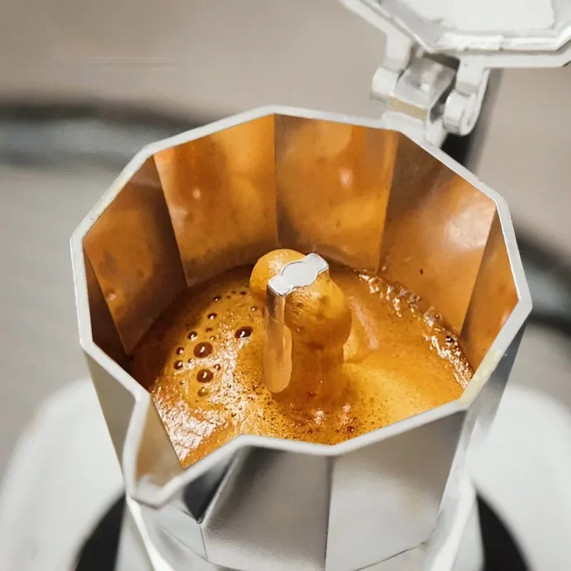 Caffettiera moka ottagonale in alluminio italiano da 1 pezzo, caffettiera e tè portatile, ideale per l'casa ufficio e i viaggi