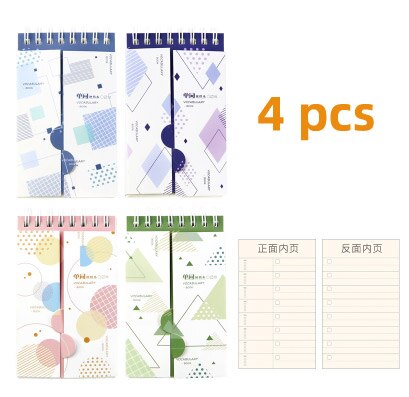 4pcs/lot School Stationery Mini Words Book Vocabulary Notebook language learning memory book small wordbook: 5