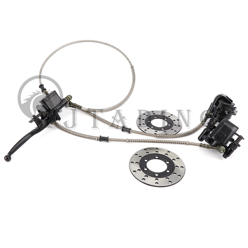 Hydraulische scheibenbremsanlage mit bremssattel, hauptbremszylinder und bremsscheibe für atv, go-kart, buggy und quad ( 50cc-250cc stück): Grau