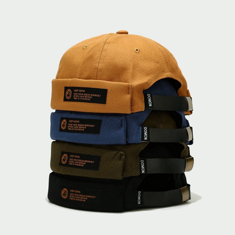 Justerbar retro sjømann caps hofte hopp hodeplagg menn uten brem lue lue menn bomull streetwear caps havnearbeider lastebil hodeplagg