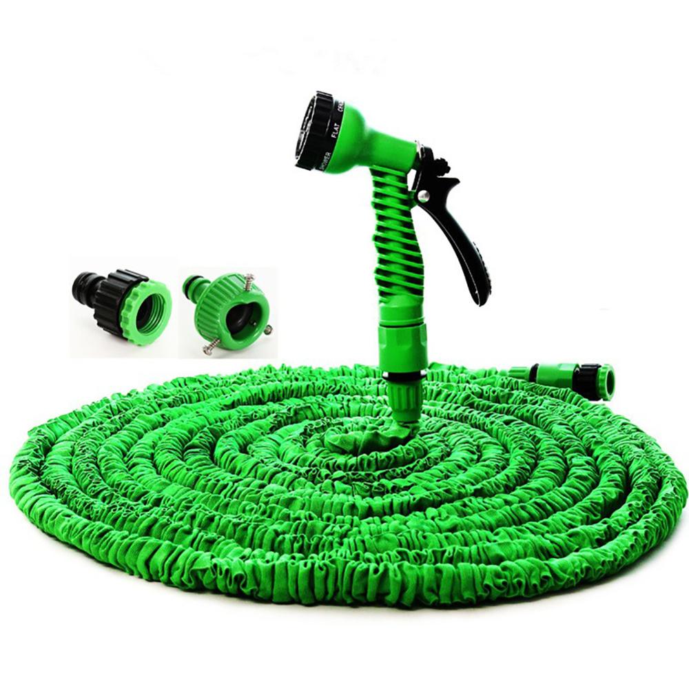 Tuyau d'arrosage Flexible extensible de tuyau d'eau de 25/50/75/100FT arrosant avec le pistolet à arroser le jet de lavage de voiture: 75FT Green