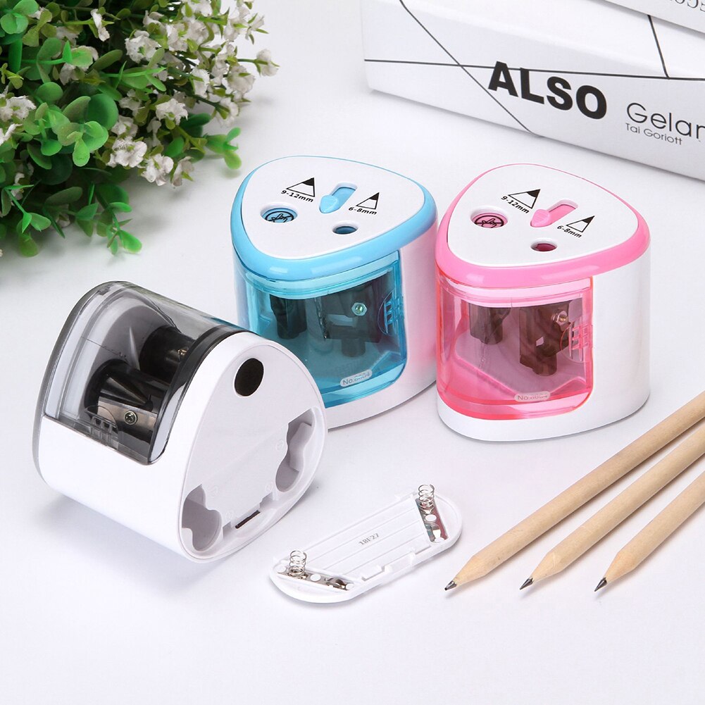 Electric Auto Pencil Sharpener School Sharpener Stationery for Pencils and Colored Pencils Battery/USB Charge Powered
