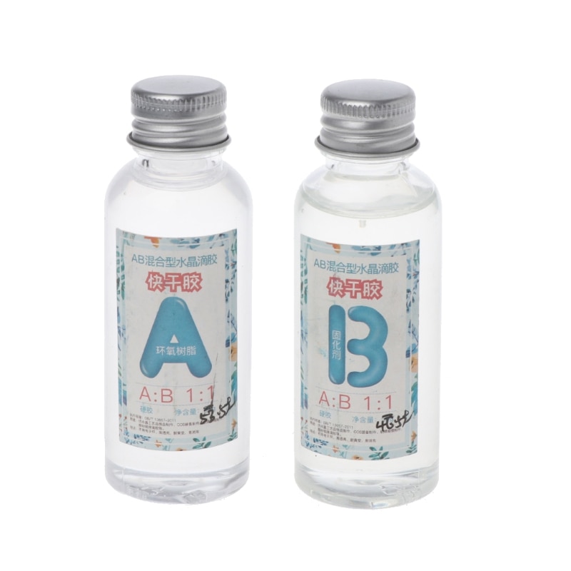 3 Ounce Quick Curing AB Resin 1:1 Kit Clear Hard Epoxy Resin For Jewelry Making