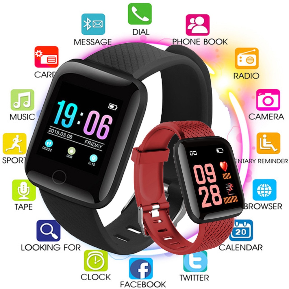 Bluetooth Smart-Armband Sport Blutdruck Herz Rate Monitor Smart Uhr Fitness Tracker Pedometer Smartwatch für Männer Frauen